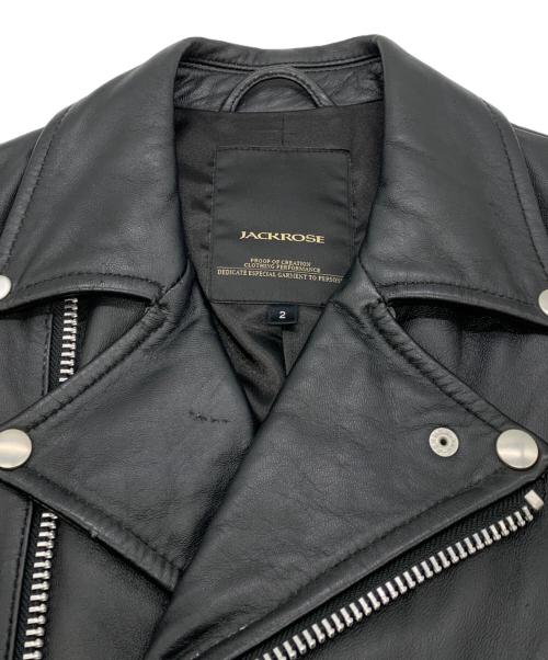 JACKROSE（ジャックローズ）JACKROSE (ジャックローズ) ダブルライダースジャケット ブラック サイズ:2の古着・服飾アイテム