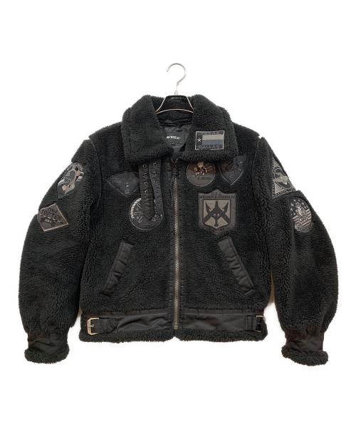 AVIREX（アヴィレックス）AVIREX (アヴィレックス) フリースジャケット ブラック サイズ:Mの古着・服飾アイテム