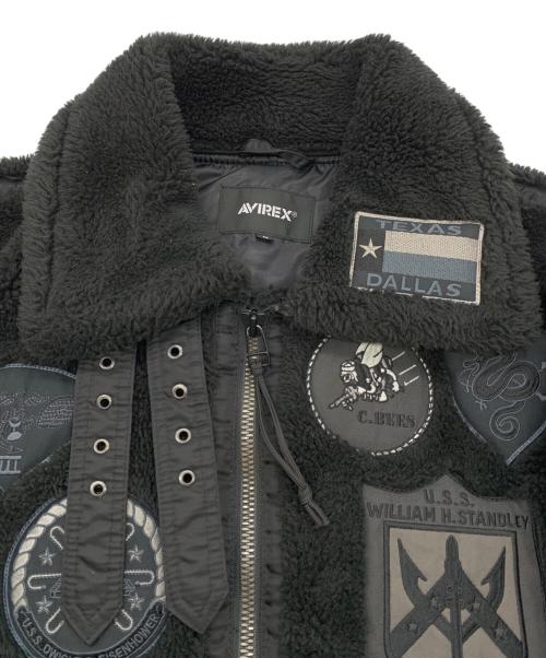 AVIREX（アヴィレックス）AVIREX (アヴィレックス) フリースジャケット ブラック サイズ:Mの古着・服飾アイテム