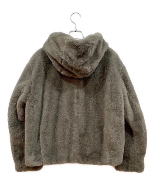 ARPEGE STORY（アルページュストーリー）ARPEGE STORY (アルページュストーリー) ファーフードブルゾン チャコールグレー サイズ:1の古着・服飾アイテム