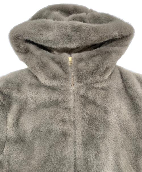 ARPEGE STORY（アルページュストーリー）ARPEGE STORY (アルページュストーリー) ファーフードブルゾン チャコールグレー サイズ:1の古着・服飾アイテム