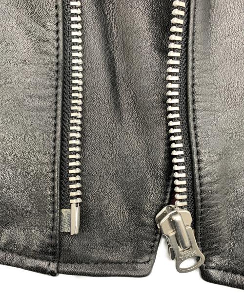 JOHN LAWRENCE SULLIVAN（ジョン ローレンス サリバン）JOHN LAWRENCE SULLIVAN (ジョン ローレンス サリバン) レザージャケット ブラック サイズ:36の古着・服飾アイテム