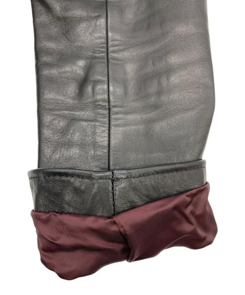 JOHN LAWRENCE SULLIVAN（ジョン ローレンス サリバン）JOHN LAWRENCE SULLIVAN (ジョン ローレンス サリバン) レザージャケット ブラック サイズ:36の古着・服飾アイテム