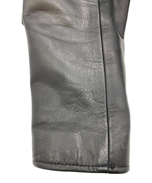 JOHN LAWRENCE SULLIVAN（ジョン ローレンス サリバン）JOHN LAWRENCE SULLIVAN (ジョン ローレンス サリバン) レザージャケット ブラック サイズ:36の古着・服飾アイテム