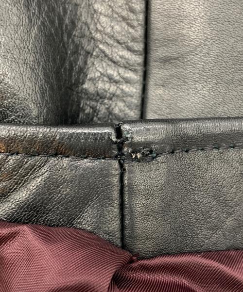 JOHN LAWRENCE SULLIVAN（ジョン ローレンス サリバン）JOHN LAWRENCE SULLIVAN (ジョン ローレンス サリバン) レザージャケット ブラック サイズ:36の古着・服飾アイテム