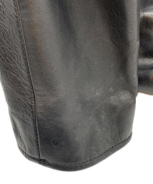 JOHN LAWRENCE SULLIVAN（ジョン ローレンス サリバン）JOHN LAWRENCE SULLIVAN (ジョン ローレンス サリバン) レザージャケット ブラック サイズ:36の古着・服飾アイテム