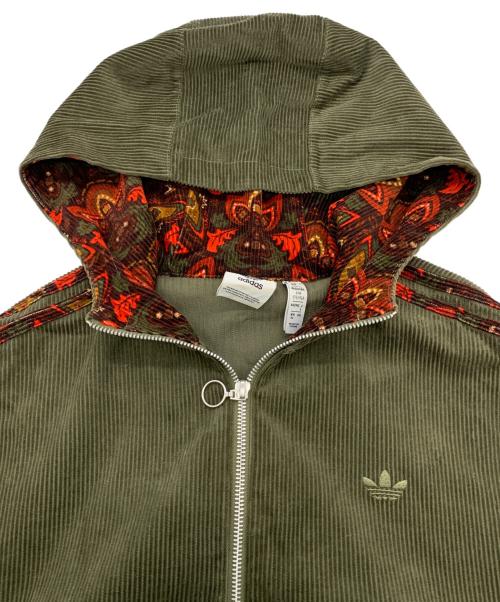 adidas（アディダス）adidas (アディダス) コーデュロイ フーディー オリーブ サイズ:Mの古着・服飾アイテム