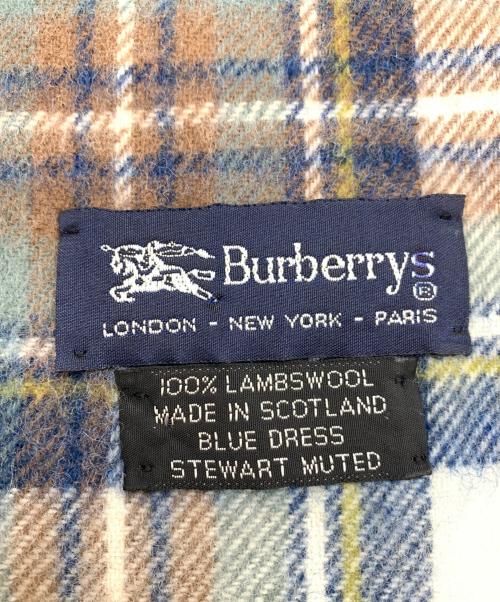 Burberry's（バーバリー）Burberry's (バーバリーズ) マフラー ネイビー×ベージュの古着・服飾アイテム