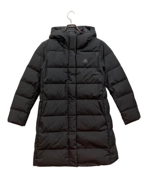 adidas（アディダス）adidas (アディダス) ミッドレングス ダウンコート ブラック サイズ:L 未使用品の古着・服飾アイテム