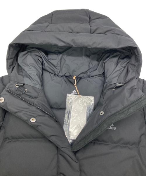 adidas（アディダス）adidas (アディダス) ミッドレングス ダウンコート ブラック サイズ:L 未使用品の古着・服飾アイテム