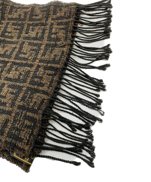 FENDI（フェンディ）FENDI (フェンディ) マフラー ブラウン×ブラックの古着・服飾アイテム