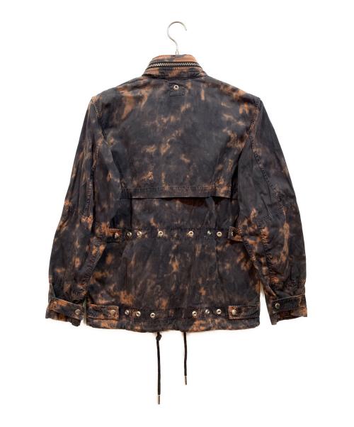 DIESEL（ディーゼル）DIESEL (ディーゼル) M-65ミリタリージャケット ブラック×オレンジ サイズ:XSの古着・服飾アイテム