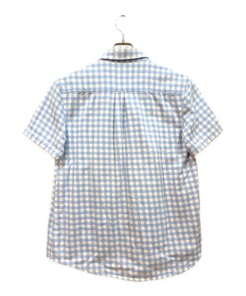 stussy（ステューシー）stussy (ステューシー) 半袖シャツ スカイブルー×ホワイト サイズ:Lの古着・服飾アイテム
