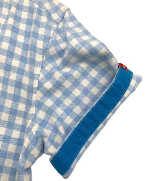stussy（ステューシー）stussy (ステューシー) 半袖シャツ スカイブルー×ホワイト サイズ:Lの古着・服飾アイテム