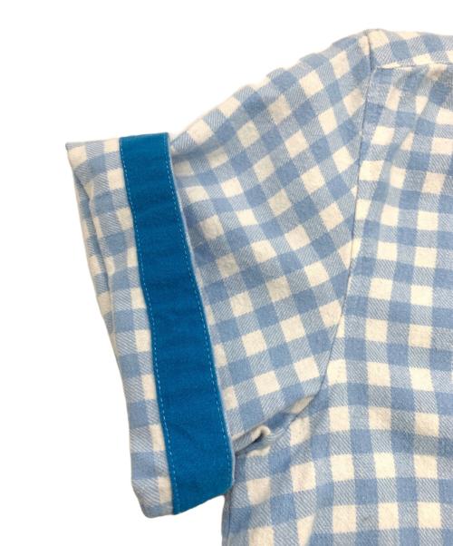 stussy（ステューシー）stussy (ステューシー) 半袖シャツ スカイブルー×ホワイト サイズ:Lの古着・服飾アイテム