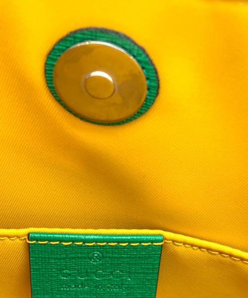 GUCCI（グッチ）GUCCI (グッチ) チルドレン ボート トートバッグ ベージュ×グリーン×ダークブラウンの古着・服飾アイテム