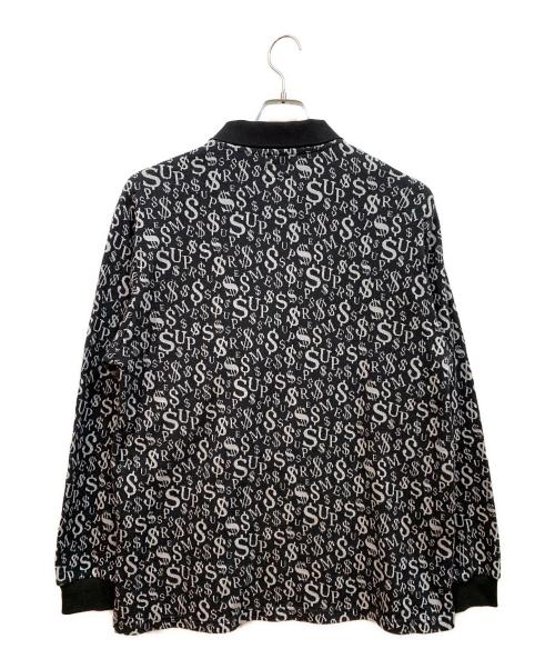 SUPREME（シュプリーム）SUPREME (シュプリーム) ハーフジップニット ブラック×ホワイト サイズ:Lの古着・服飾アイテム