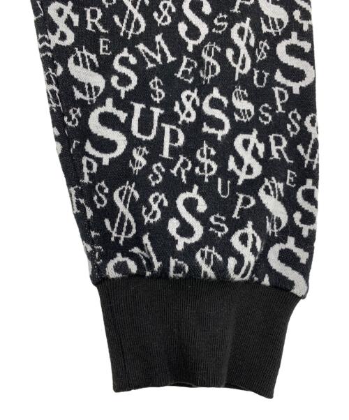 SUPREME（シュプリーム）SUPREME (シュプリーム) ハーフジップニット ブラック×ホワイト サイズ:Lの古着・服飾アイテム