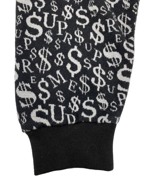 SUPREME（シュプリーム）SUPREME (シュプリーム) ハーフジップニット ブラック×ホワイト サイズ:Lの古着・服飾アイテム