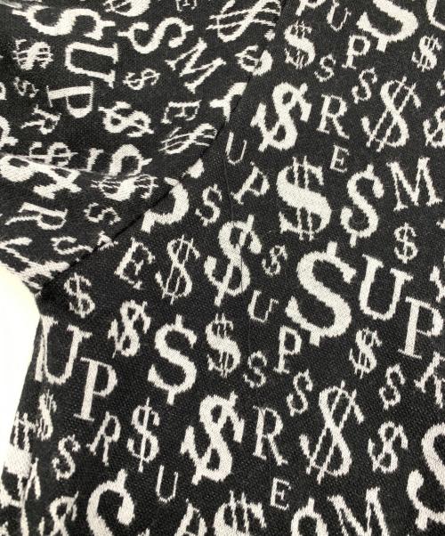 SUPREME（シュプリーム）SUPREME (シュプリーム) ハーフジップニット ブラック×ホワイト サイズ:Lの古着・服飾アイテム