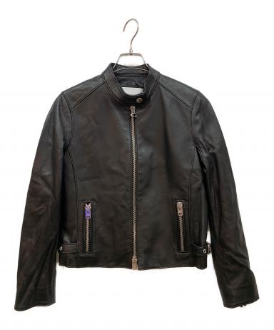 中古・古着通販】COACH (コーチ) レザーレーサージャケット ブラック