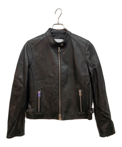COACH（コーチ）COACH (コーチ) レザーレーサージャケット ブラック サイズ:XSの古着・服飾アイテム