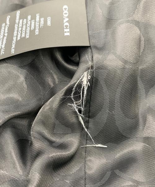 COACH（コーチ）COACH (コーチ) レザーレーサージャケット ブラック サイズ:XSの古着・服飾アイテム