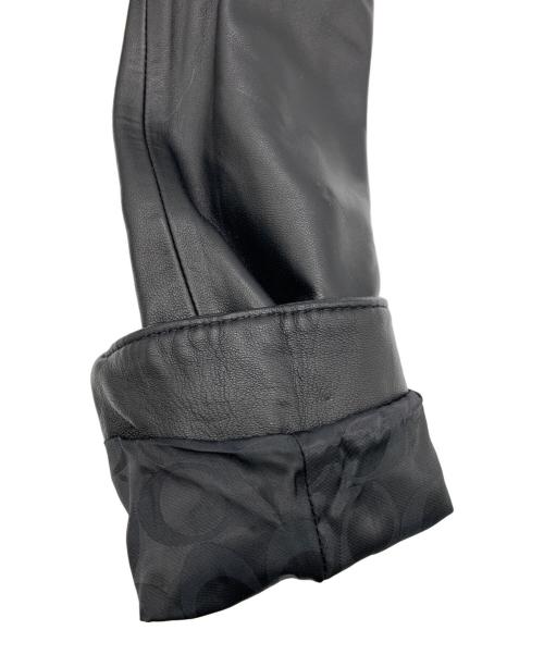 COACH（コーチ）COACH (コーチ) レザーレーサージャケット ブラック サイズ:XSの古着・服飾アイテム