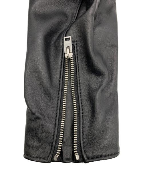 COACH（コーチ）COACH (コーチ) レザーレーサージャケット ブラック サイズ:XSの古着・服飾アイテム