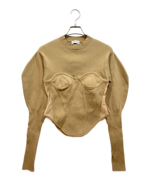 MAISON SPECIAL（メゾンスペシャル）MAISON SPECIAL (メゾンスペシャル) コルセットニット ベージュ サイズ:FREEの古着・服飾アイテム