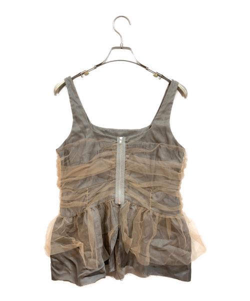 MAISON SPECIAL（メゾンスペシャル）MAISON SPECIAL (メゾンスペシャル) チュールギャザーコルセット グレー サイズ:FREEの古着・服飾アイテム