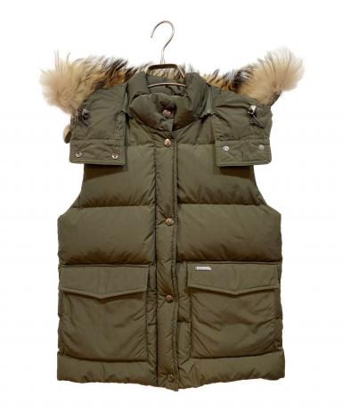 80s Woolrich ウールリッチ ダウンベストsizeS オリーブグリーン 中古・古着通販】WOOLRICH (ウールリッチ) ダウンベスト オリーブ
