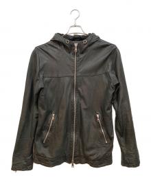 GIORGIO BRATO（ジョルジョブラッド）の古着「ラムレザーライダース」｜ブラック