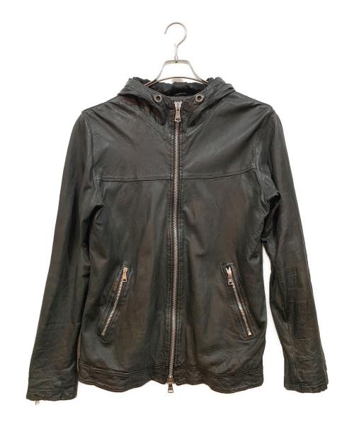 GIORGIO BRATO（ジョルジョブラッド）GIORGIO BRATO (ジョルジョブラッド) ラムレザーライダース ブラック サイズ:50の古着・服飾アイテム