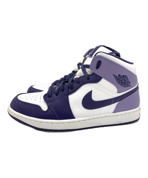NIKE（ナイキ）NIKE (ナイキ) AIR JORDAN1 MID ホワイト×パープル サイズ:US：12の古着・服飾アイテム