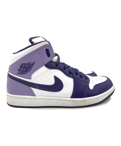 NIKE（ナイキ）NIKE (ナイキ) AIR JORDAN1 MID ホワイト×パープル サイズ:US：12の古着・服飾アイテム