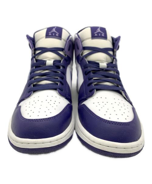 NIKE（ナイキ）NIKE (ナイキ) AIR JORDAN1 MID ホワイト×パープル サイズ:US：12の古着・服飾アイテム