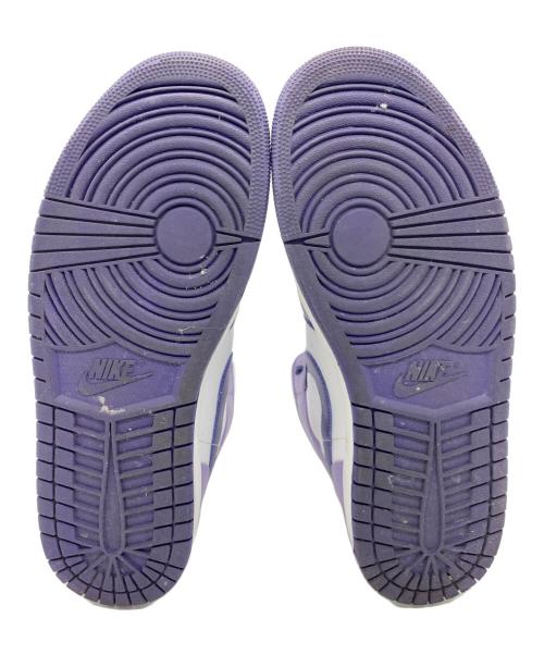 NIKE（ナイキ）NIKE (ナイキ) AIR JORDAN1 MID ホワイト×パープル サイズ:US：12の古着・服飾アイテム