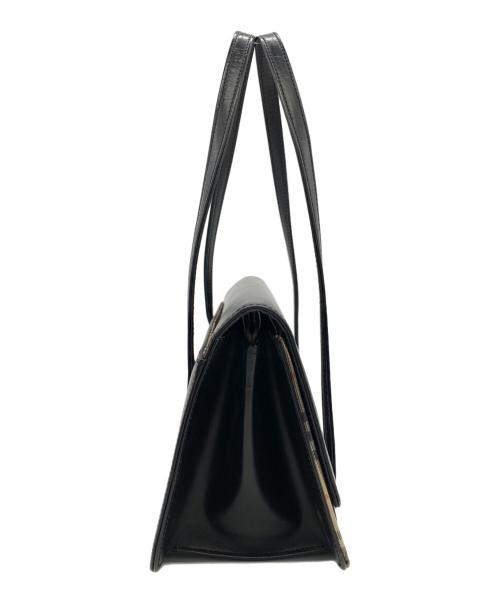 BURBERRY（バーバリー）BURBERRY (バーバリー) ハンドバッグ ブラック×ブラウンの古着・服飾アイテム