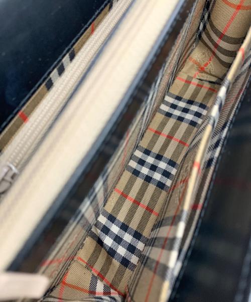 BURBERRY（バーバリー）BURBERRY (バーバリー) ハンドバッグ ブラック×ブラウンの古着・服飾アイテム