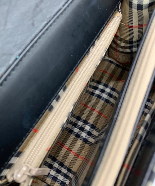 BURBERRY（バーバリー）BURBERRY (バーバリー) ハンドバッグ ブラック×ブラウンの古着・服飾アイテム