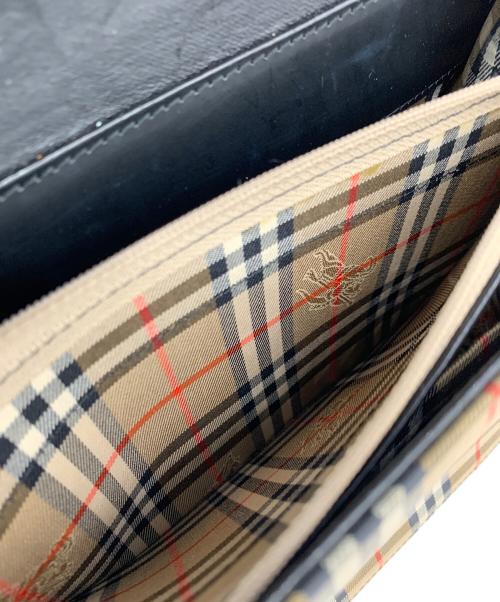 BURBERRY（バーバリー）BURBERRY (バーバリー) ハンドバッグ ブラック×ブラウンの古着・服飾アイテム