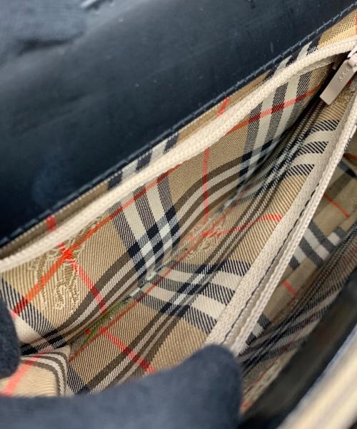 BURBERRY（バーバリー）BURBERRY (バーバリー) ハンドバッグ ブラック×ブラウンの古着・服飾アイテム
