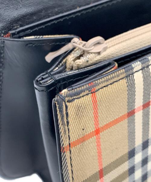 BURBERRY（バーバリー）BURBERRY (バーバリー) ハンドバッグ ブラック×ブラウンの古着・服飾アイテム
