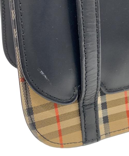 BURBERRY（バーバリー）BURBERRY (バーバリー) ハンドバッグ ブラック×ブラウンの古着・服飾アイテム