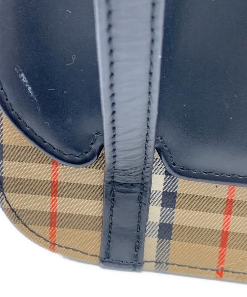 BURBERRY（バーバリー）BURBERRY (バーバリー) ハンドバッグ ブラック×ブラウンの古着・服飾アイテム