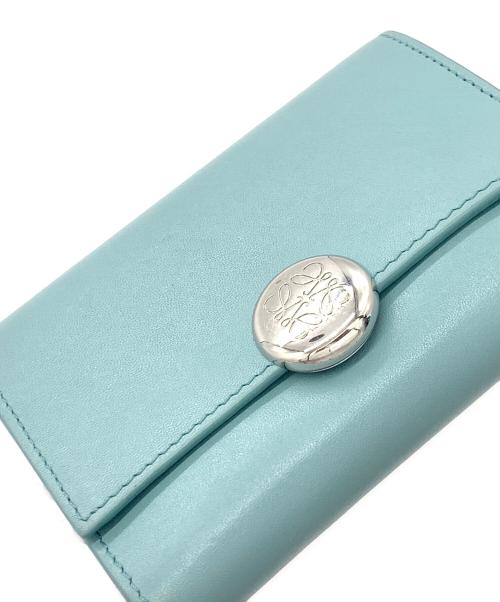 LOEWE（ロエベ）LOEWE (ロエベ) 3つ折り財布 ブルーの古着・服飾アイテム