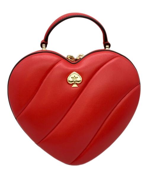 Kate Spade（ケイトスペード）Kate Spade (ケイトスペード) ハート型2WAYバッグ レッドの古着・服飾アイテム