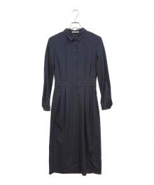 JIL SANDER（ジルサンダー）の古着「長袖ワンピース」｜ネイビー