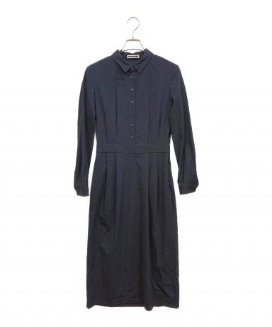 古*i様 ジルサンダー 24年 ワードローブ ネイビー WTROUSER05 4 中古・古着通販】JIL SANDER (ジルサンダー) 長袖ワンピース ネイビー